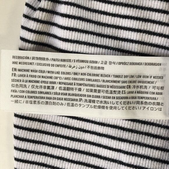 Hollister Must Have Collection Baby Tee White W/black Stripes Size Small - Picture 16 of 16